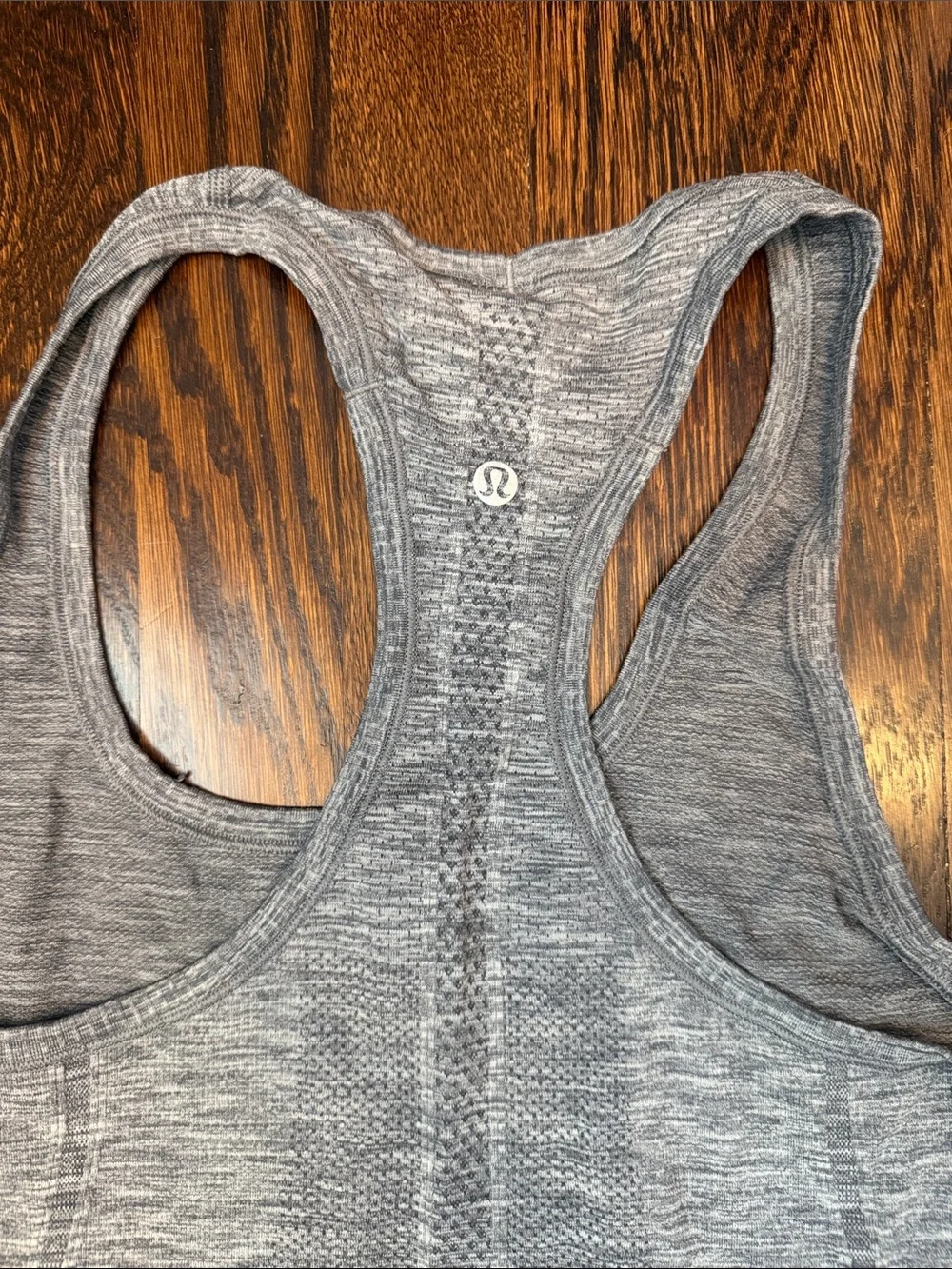 lululemon athletica Racerback Swiftly Tech Tank Tops in Red (sz 8) and Grey (10)